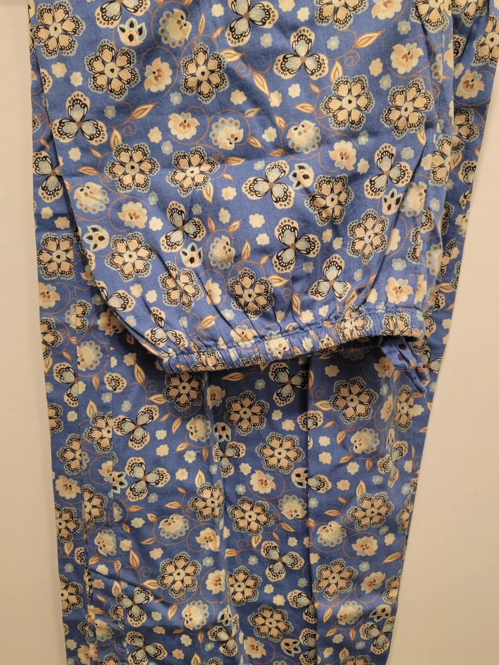 Adonna Blue Floral Cotton Pajama Set - Picture 2 of 4